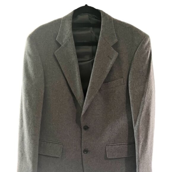 Oscar de la Renta Other - Oscar De La Renta Men's Grey Jacket Blazer Size 42S Wool Cashmere Blend